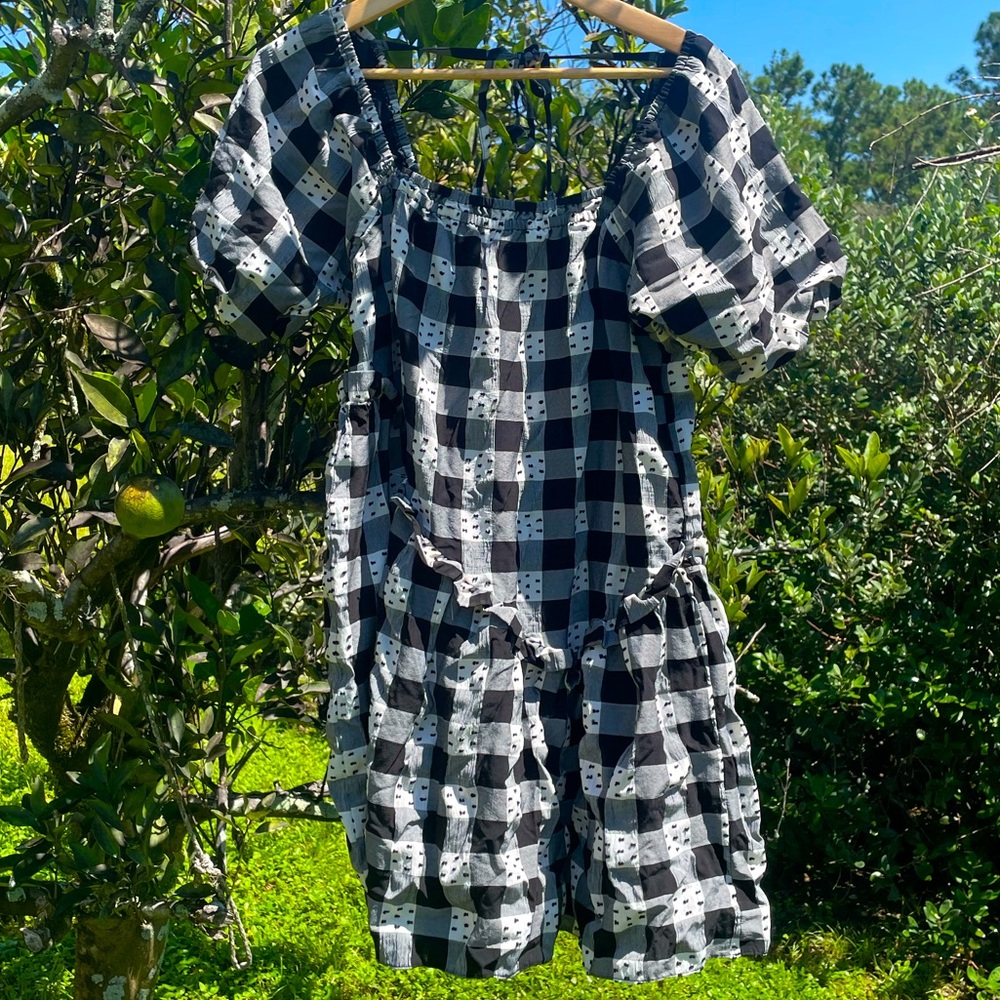 Topshop Check Dobby Minidress Size ~ US 8